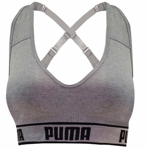 New Puma Women's Seamless Sports Bra 2 Pack - Picture 2 of 8